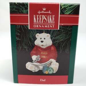 Hallmark 1991 Dad Handcrafted Keepsake Holiday Christmas Ornament